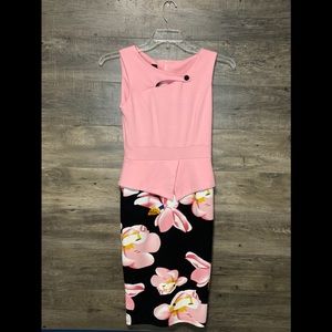 NWT Small Pink Floral Homeyee Dress